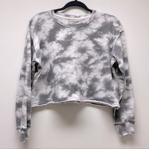 Southern Spirit | Tie Dye Sweatshirt Gray/White‎ Cropped S